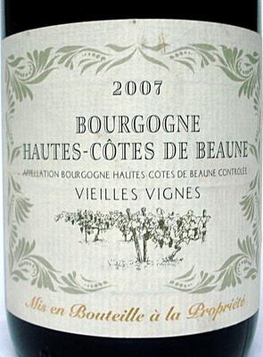Haute Ctes De Beaune 2007 Vieilles Vignes