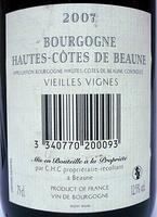 Haute Ctes De Beaune 2007 Vieilles Vignes Ingredients