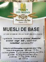 Muesli De Base Ingredients