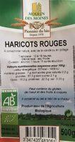 Haricot Rouge Bio 500G Ingredients