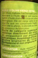 Huile DOlive Vierge Extra Ingredients