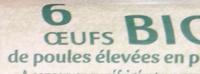 6 Oeufs Frais Issus De L'agriculture Biologique Ingredients