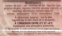 Jambon Suprieur Cuit Au Torchon Label Rouge Ingredients