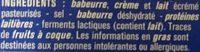 Fromage  Tartiner Nature Ingredients