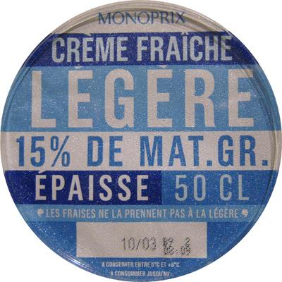 Crme Frache Lgre Paisse (15 % MG) 