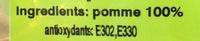 Croc Pomme Ingredients