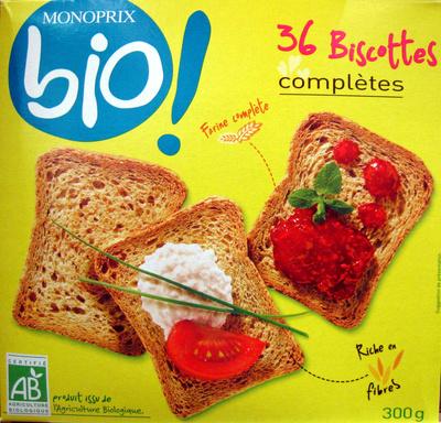 36 Biscottes Compltes Bio Monoprix