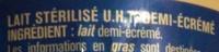 Lait Demi-crm Ingredients