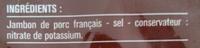 Jambon De Bayonne Ingredients