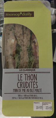 Thon Crudits Pain De Mie Au Bl Maltais