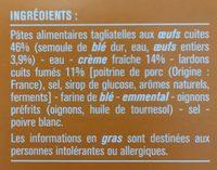 Tagliatelles Carbonara  La Crme Frache Ingredients