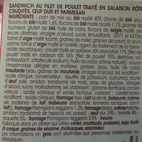 Le Poulet Crudits Et Parmesan Ingredients