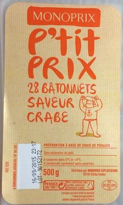 28 Btonnets Saveur Crabe