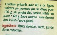 Confiture Figues Violettes Ingredients