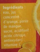 Orange Mangue Ingredients
