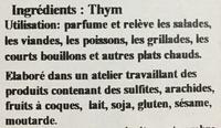 Thym Ingredients