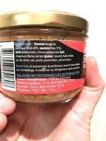 Rillettes Saumon Rouge Du Pacific Ingredients