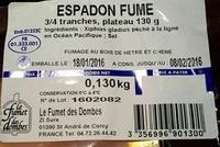 Espadon Fum Ingredients