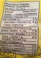 Plain Noodle Nutrition Label