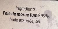 Foie De Morue Ingredients