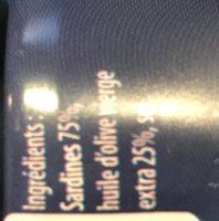 Sardines  L'huile D'olive Vierge Extra Ingredients