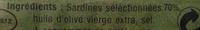 Sardinettes Ingredients