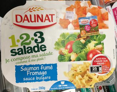 1-2-3 Salade Saumon Fum Fromage Sauce Bulgare