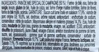 Daunat XXL Bacon Emmenthal Ingredients