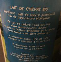 Lait Frais Pasteuris De Chvre Ingredients