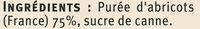 Coulis D'abricot Ingredients