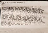 Cornet De Jambon Macdoine Ingredients