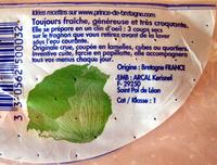 Salade Iceberg Prince De Bretagne Cat. 1 Ingredients