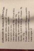 Chiffonnade De Jambon Savoie Ingredients