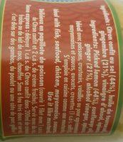 Citron Confit Au Gingembre Ingredients