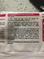 Nouilles Saveur Crabe Ingredients