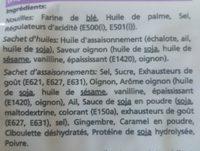 Nouilles Instantanes Saveur Oignon Ingredients