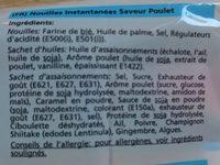 Nouilles Instantanes Poulet Ingredients