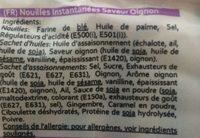 Nouilles Instantanes Ingredients