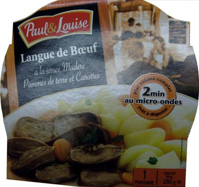 Langue De Buf  La Sauce Madre, Pommes De Terre Et Carottes