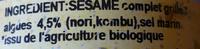 Gomasio Aux Algues Ingredients