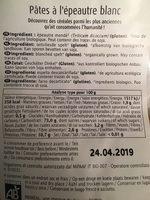 COQUILLAGES EPEAUTRE BLANC Ingredients