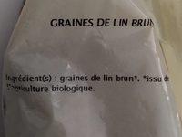 Graines De Lin Brun Ingredients
