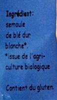 Vermicelles, Pte Alimentaire Blanche Ingredients