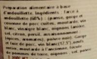 Dlice  L'andouillette Ingredients