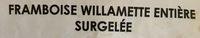 Framboise Williamette Entire Surgele Ingredients