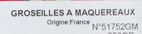 Groseilles  Maquereaux Ingredients