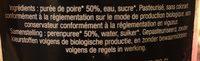 Nectar De Poire BIO Ingredients