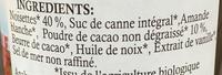 Pate  Tartiner Cacao-Noisette Sans Lait Ingredients