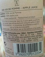 Pur Jus De Pomme Ingredients