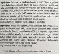 Petits-beurre Enrobs Au Chocolat Noir Ou Lait Ingredients